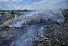 В Одесской области горело десять тысяч квадратных метров сухой растительности