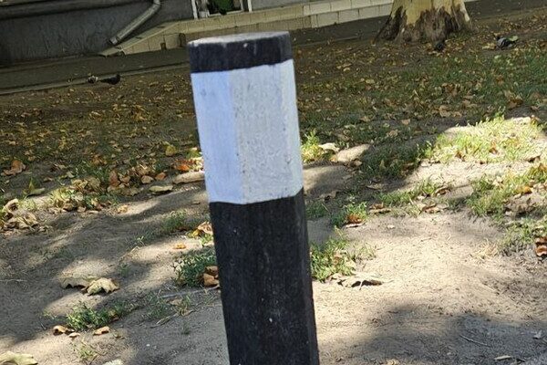 В Одессе впервые в Украине установили антипарковые столбики, которые сделали из пластика В Одессе впервые в Украине установили антипарковые столбики, которые сделали из пластика